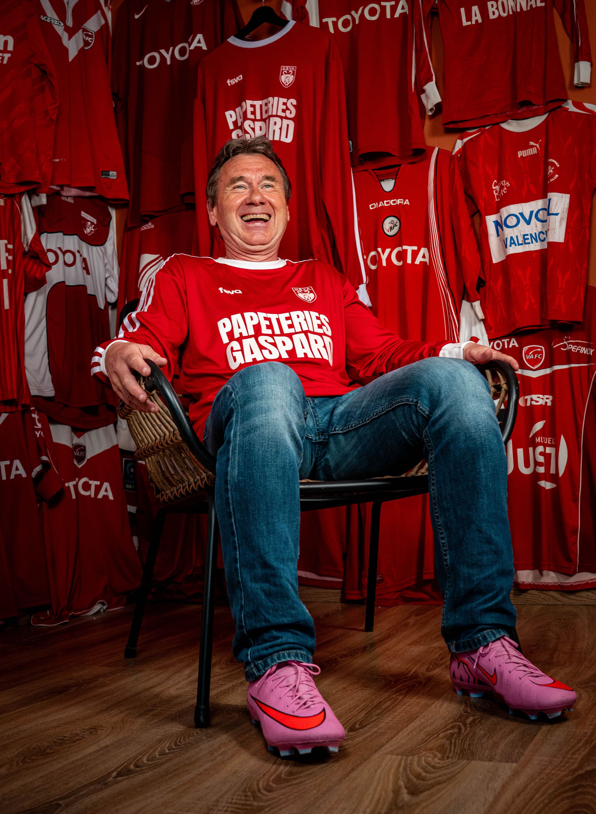 Maillot Papeteries Gaspard avec Stéphane Grosselin